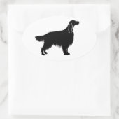 Silhouette Ovaler Aufkleber (Tasche)