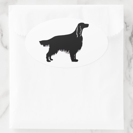 Silhouette Ovaler Aufkleber (Tasche)