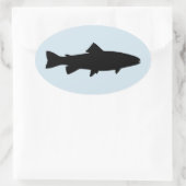 Silhouette Ovaler Aufkleber (Tasche)