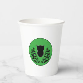 Silhouette Owl und Ferns Pappbecher