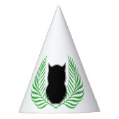 Silhouette Owl und Ferns Partyhütchen (Vorderseite)