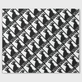 Silhouette-Paar tanzt im Dunkeldruck Geschenkpapier (Flach)