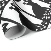 Silhouette-Paar tanzt im Dunkeldruck Geschenkpapier (Rolleneckpunkt)