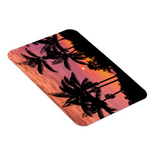 Silhouette Palmen, Hawaii Magnet (Rechte Seite)