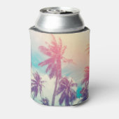 Silhouette Palmen, Sonnenuntergang abstrakt. Dosenkühler (Kanne Rückseite)