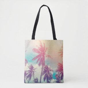 Silhouette Palmen, Sonnenuntergang abstrakt. Tasche