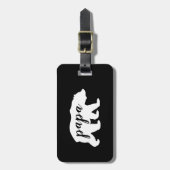 Silhouette Papa Bear Gepäckanhänger (Vorderseite vertikal)