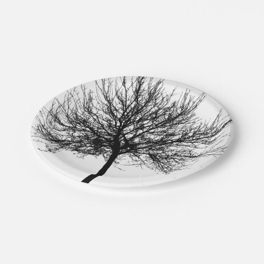 Silhouette Pappteller (Schrägansicht)