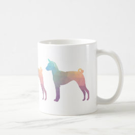 Silhouette Pastell der geometrischen Basenji-Muste Kaffeetasse