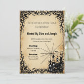 Silhouette Pergament Halloween Einladungen (Stehend Vorderseite)