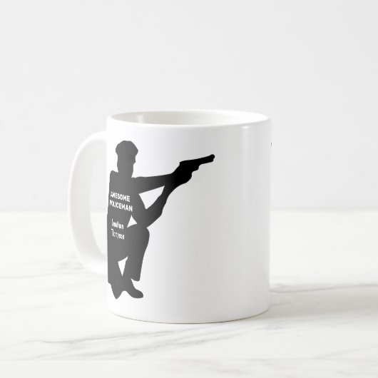 Silhouette Personalisiert Patrolman Kaffee Tasse (Vorderseite Links)