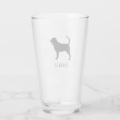 Silhouette Personalisiert Scent Hound Glas (Rückseite)