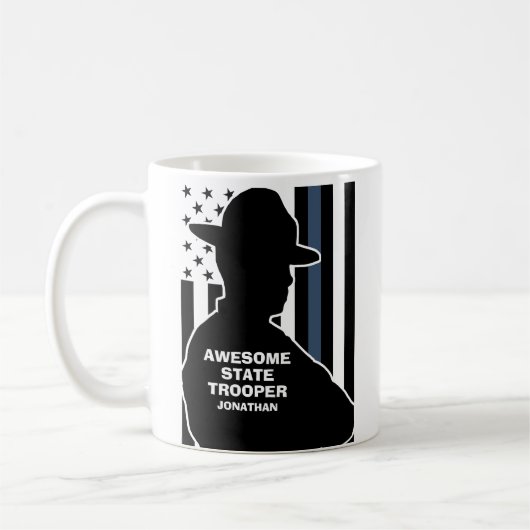 Silhouette Personalisiert Staat Trooper Kaffeetasse (Links)