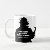 Silhouette Personalisierte Feuerwehrruhestandsrege Kaffeetasse (Links)