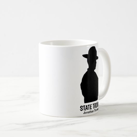 Silhouette Personalisierter Staat Trooper Kaffee T Kaffeetasse (VorderseiteRechts)