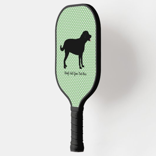 Silhouette Personalisierter Text im schwarzen Labo Pickleball Schläger (Links)
