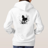 Silhouette, Pferd Hoodie (Rückseite)