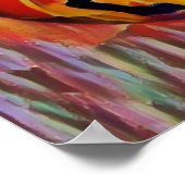 Silhouette Pferd und Ostereier glückliche Osterfei Poster (Ecke)