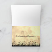 Silhouette Pferde beim Sonnenuntergang Karte (Innenseite)