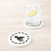 Silhouette Pferdedesign Getränkeuntersetzer (Seite)