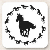 Silhouette Pferdedesign Getränkeuntersetzer (Vorderseite)