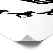 Silhouette Pferdedesign Poster (Ecke)