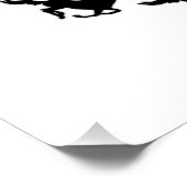 Silhouette Pferdedesign Poster (Ecke)