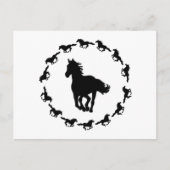 Silhouette Pferdedesign Postkarte (Vorderseite)