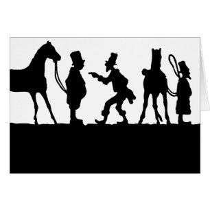 Silhouette: Pferdehändler