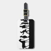 Silhouette: Pferdehändler Gepäckanhänger (Vorderseite vertikal)