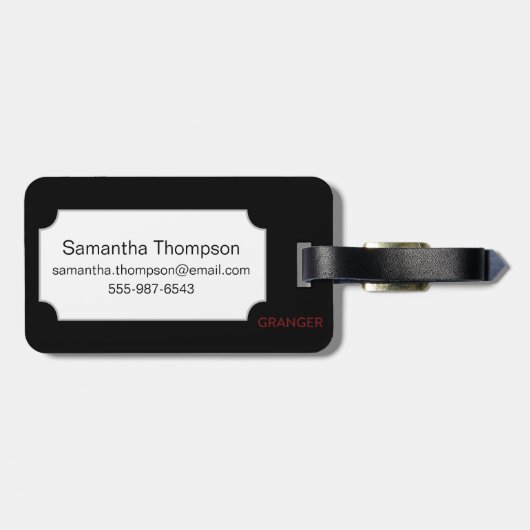 Silhouette: Pferdehändler Gepäckanhänger (Rückseite horizontal)