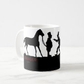 Silhouette: Pferdehändler Kaffeetasse (Vorderseite Links)