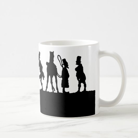Silhouette: Pferdehändler Kaffeetasse (Rechts)