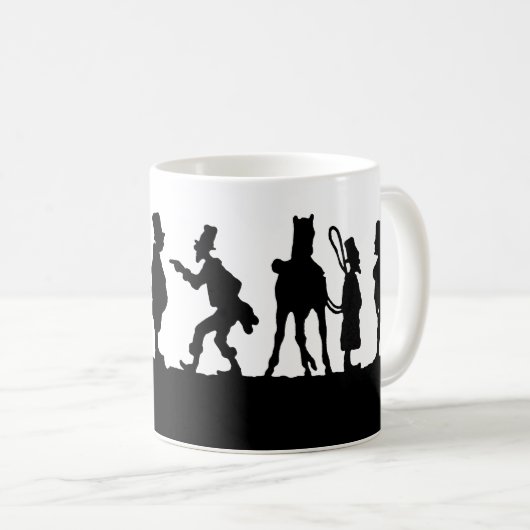 Silhouette: Pferdehändler Kaffeetasse (VorderseiteRechts)