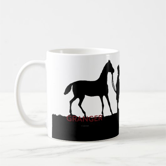 Silhouette: Pferdehändler Kaffeetasse (Links)