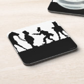 Silhouette: Pferdehändler Untersetzer (Linke Seite)