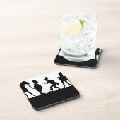 Silhouette: Pferdehändler Untersetzer (Rechte Seite)