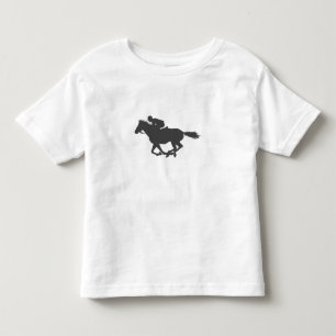 Silhouette-Pferdejockey - Farbe wählen Kleinkind T-shirt