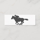 Silhouette-Pferdejockey - Farbe wählen Mini Visitenkarte (Rückseite)