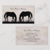 Silhouette Pferdeweidewirtschaft oder Personal Telefonnummerkarte (Vorne/Hinten)