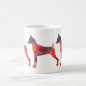 Silhouette Pinscher Geometric Kaffeetasse (Mittel)