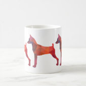 Silhouette Pinscher Geometric Kaffeetasse (Mittel)