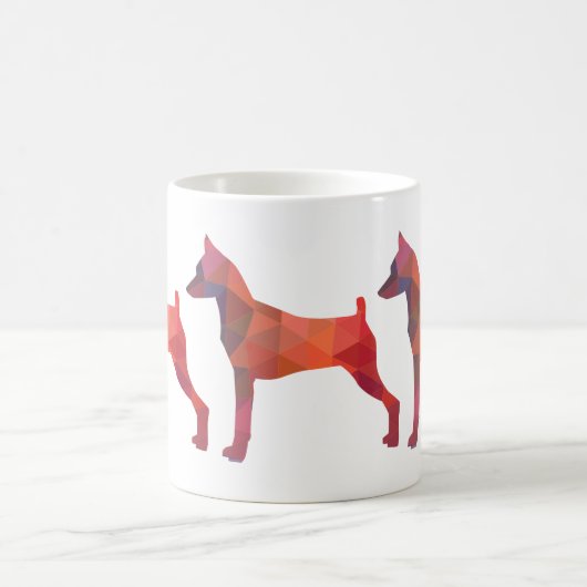 Silhouette Pinscher Geometric Kaffeetasse (Mittel)