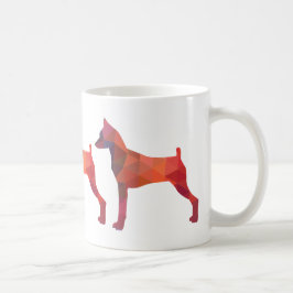 Silhouette Pinscher Geometric Kaffeetasse