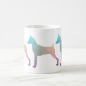 Silhouette Pinscher Geometric Kaffeetasse (Mittel)