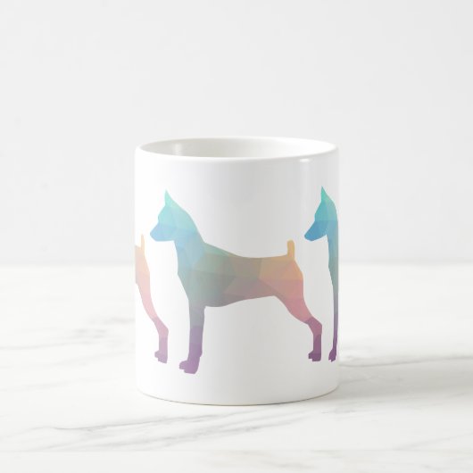 Silhouette Pinscher Geometric Kaffeetasse (Mittel)