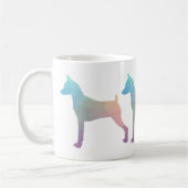 Silhouette Pinscher Geometric Kaffeetasse (Links)