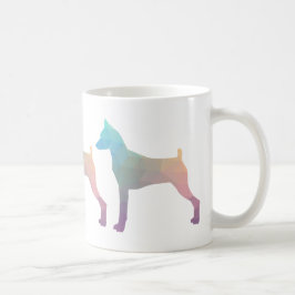Silhouette Pinscher Geometric Kaffeetasse