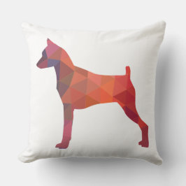 Silhouette Pinscher Geometric Kissen