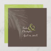 Silhouette PixDezines Palmfronten Einladung (Vorne/Hinten)